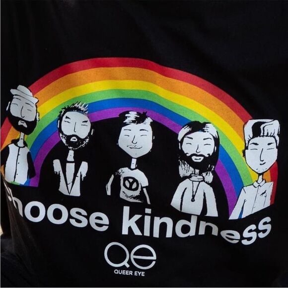 QUEER EYE 🖤 🌈Short sleeve tee 🖤 NEW 🖤 “choose kindness” 🖤🌈 - Picture 2 of 6